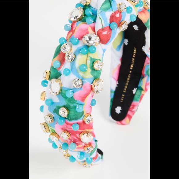 Lele Sadoughi x Roller Rabbit Beaded & Crystal Knotted Headband - Picture 4 of 10